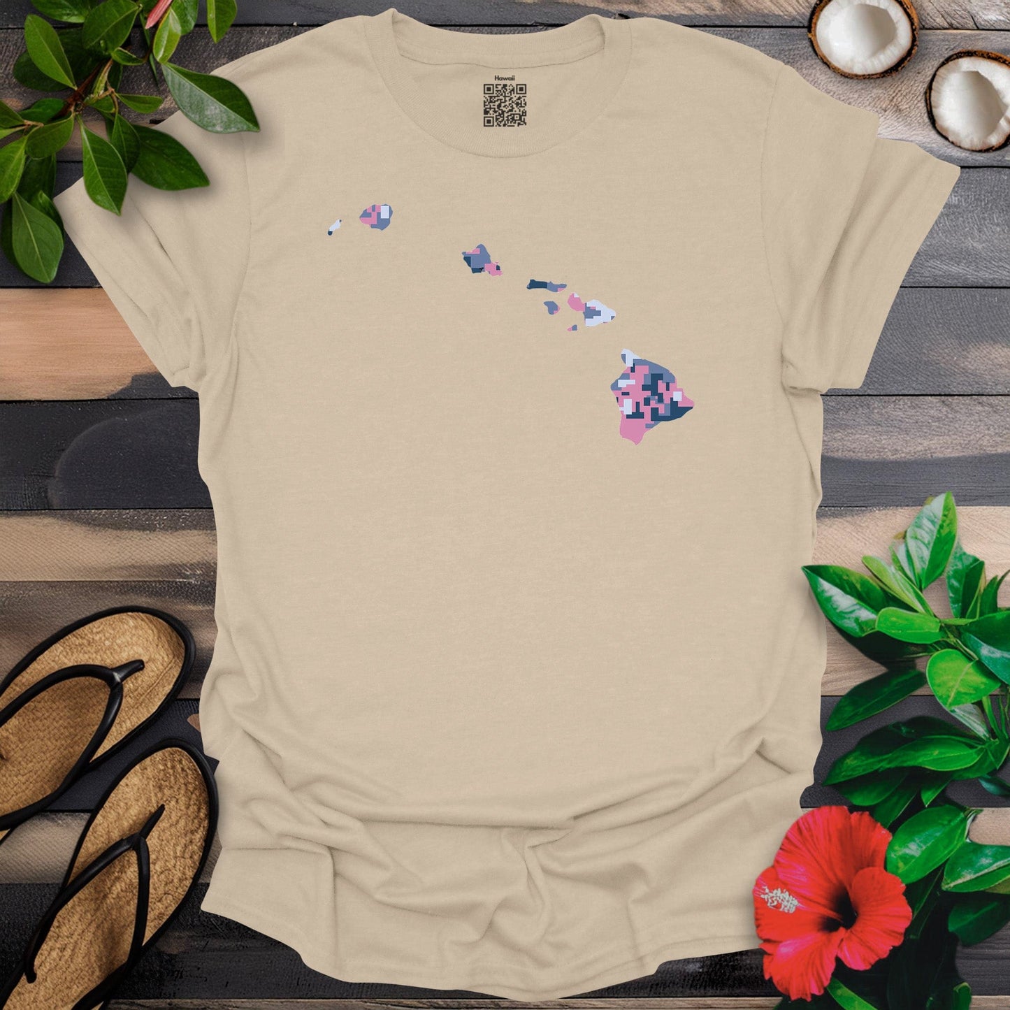 Digital Pink Camo Island T-Shirt