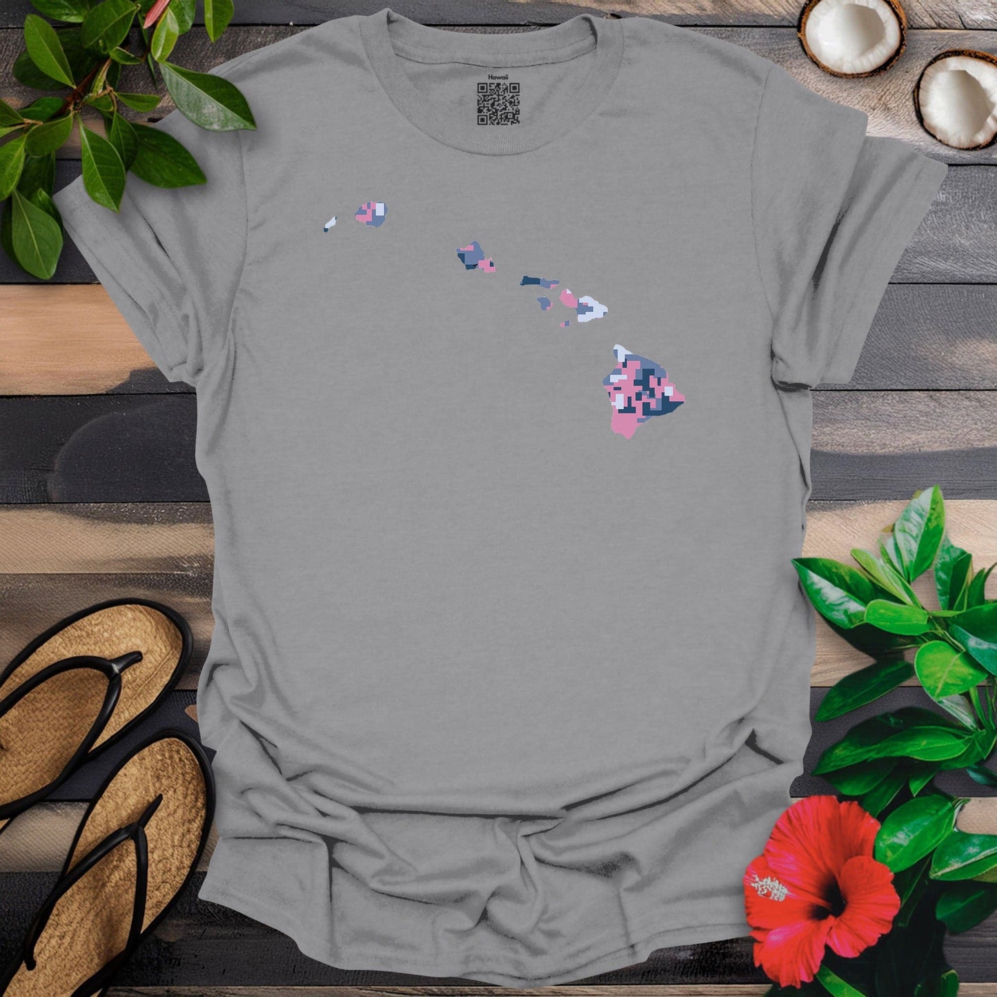 Digital Pink Camo Island T-Shirt