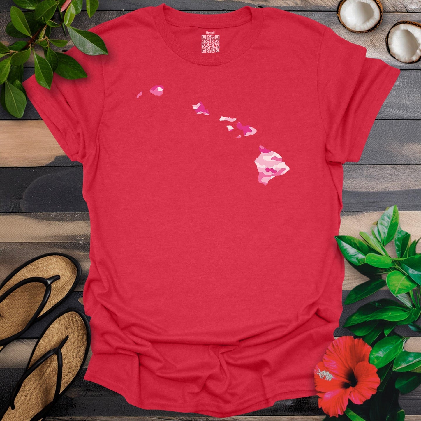 Light Pink Camo Island T-Shirt