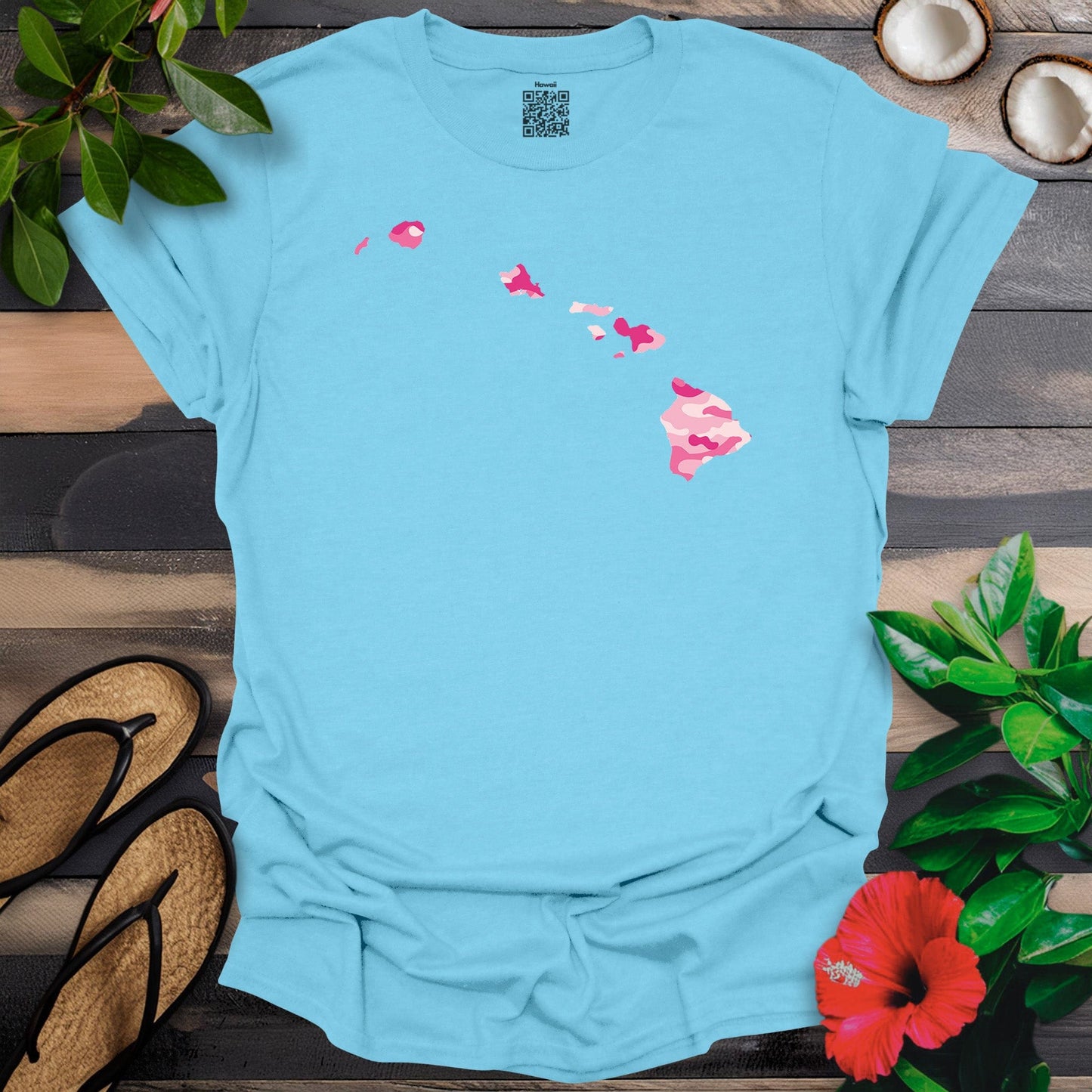 Light Pink Camo Island T-Shirt