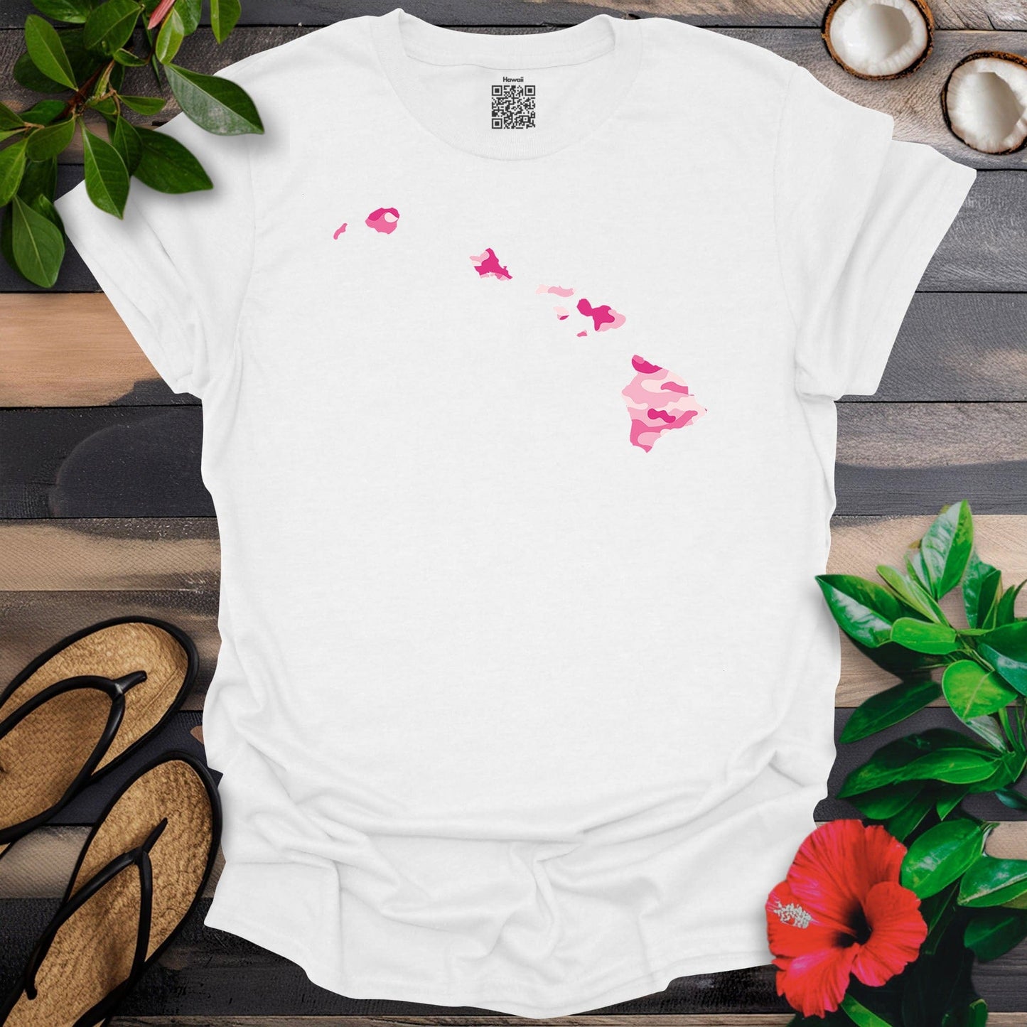 Light Pink Camo Island T-Shirt