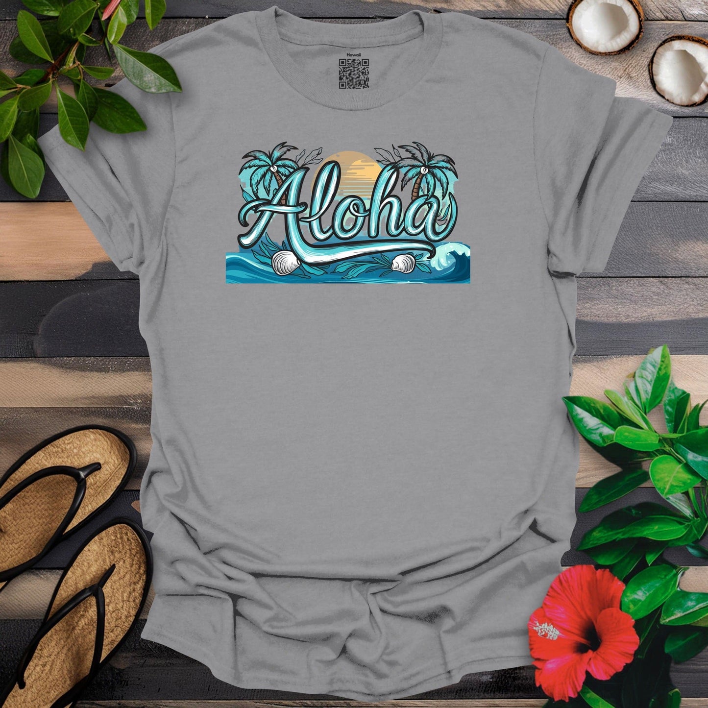 Turquoise Ocean Aloha T-Shirt