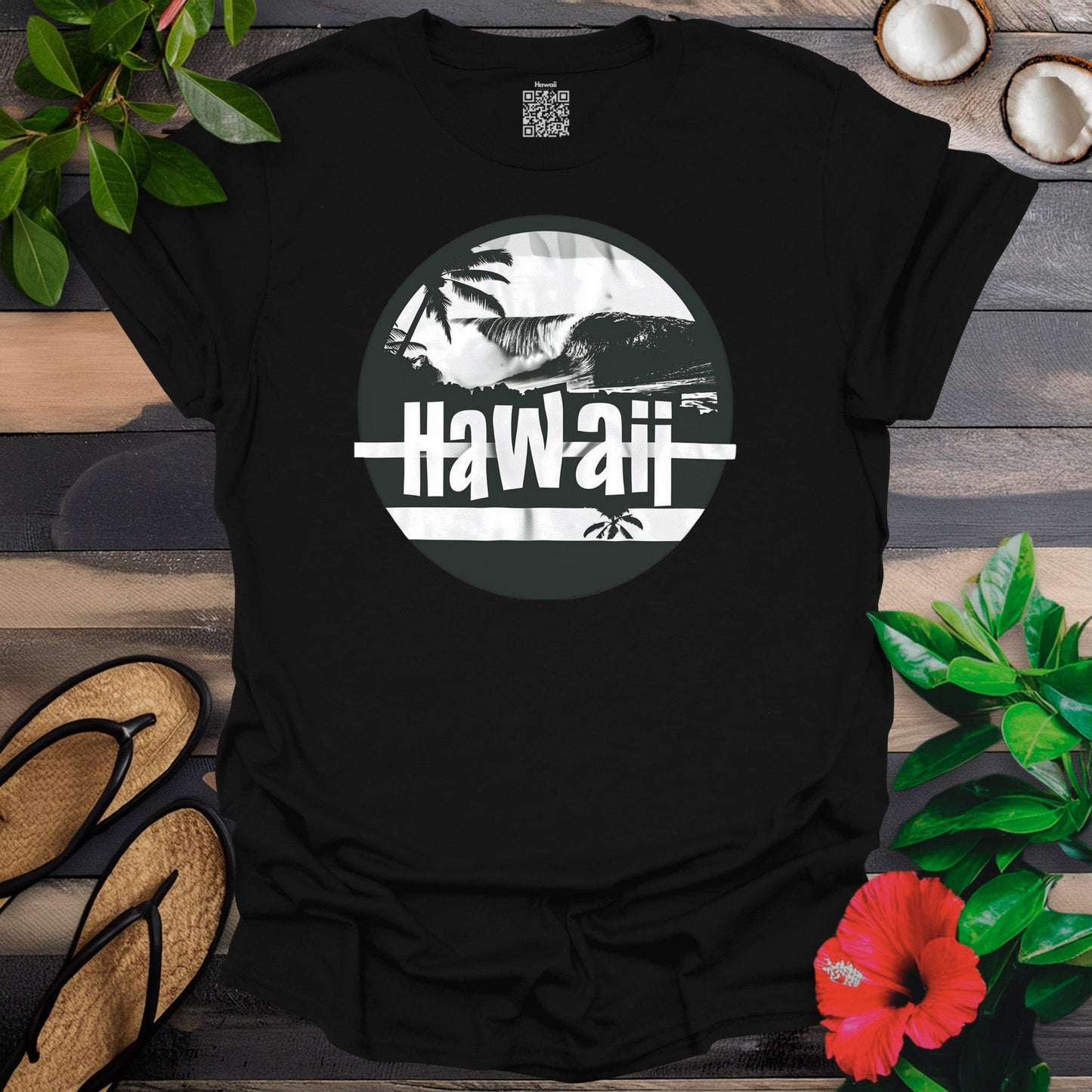 Hawaii Surf BW T-Shirt