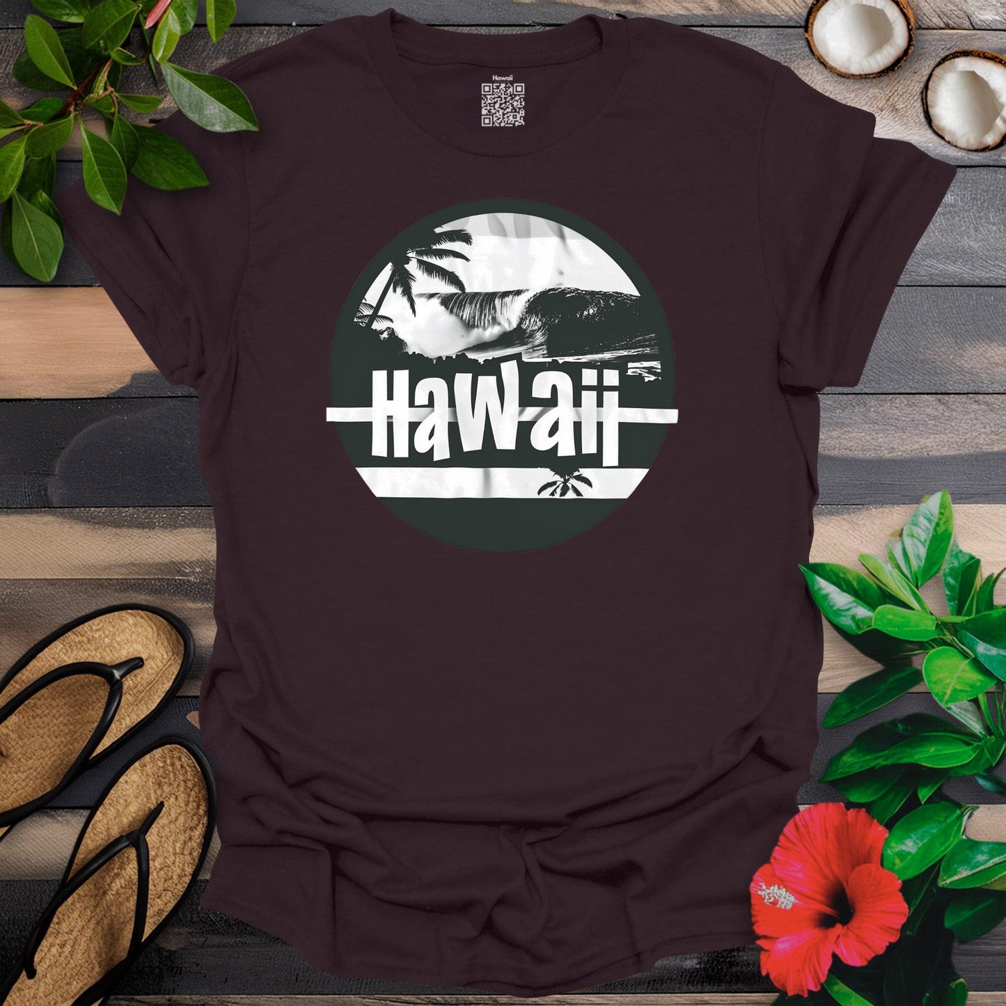 Hawaii Surf BW T-Shirt