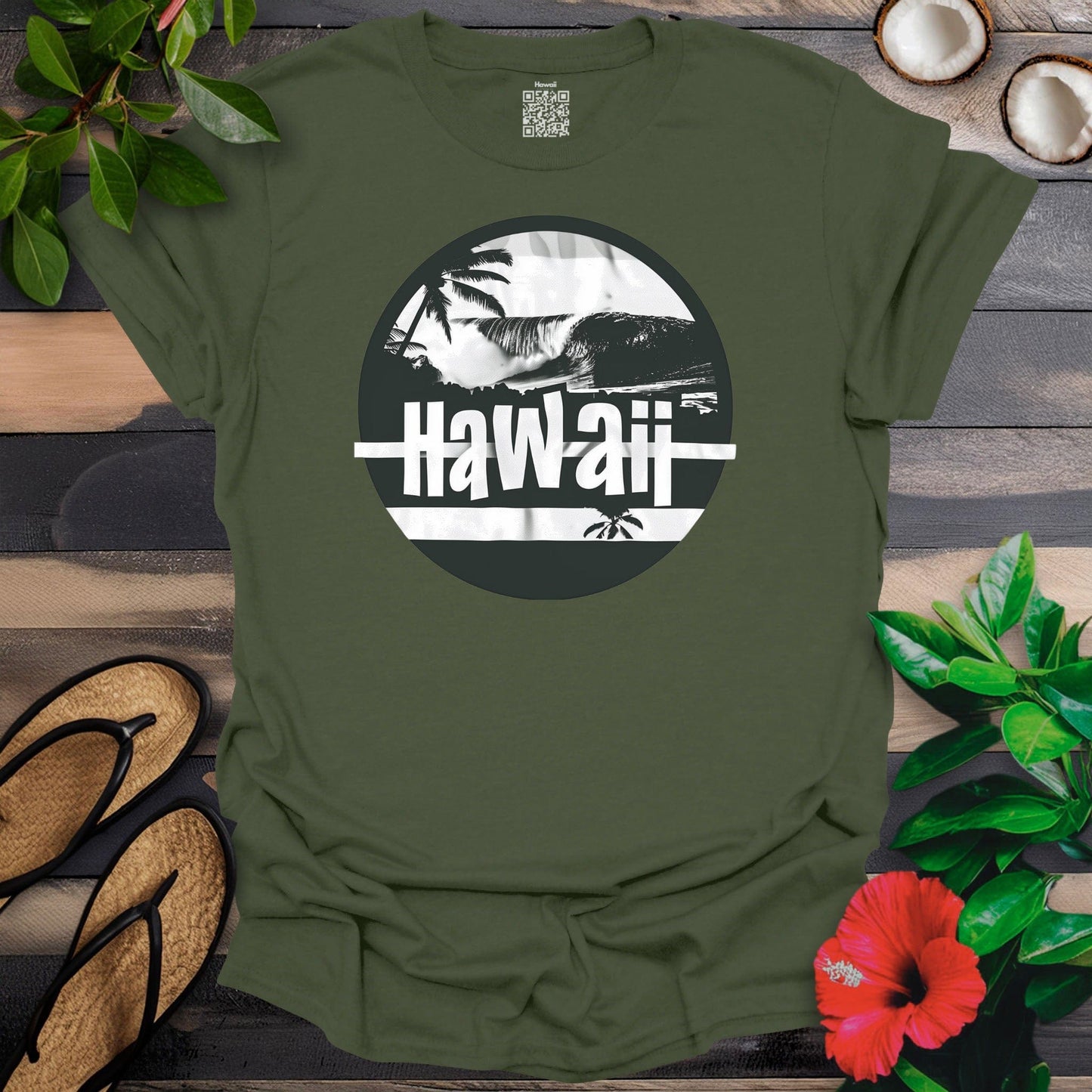 Hawaii Surf BW T-Shirt