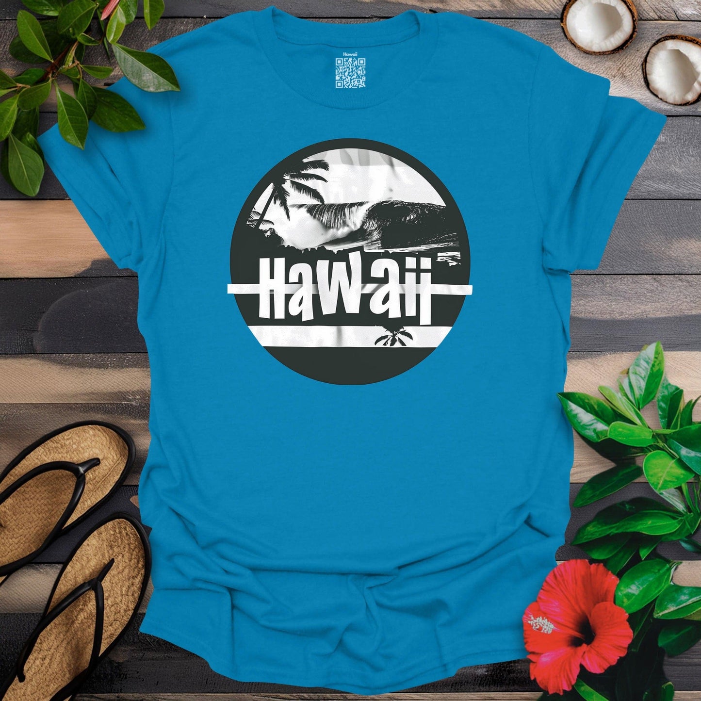 Hawaii Surf BW T-Shirt