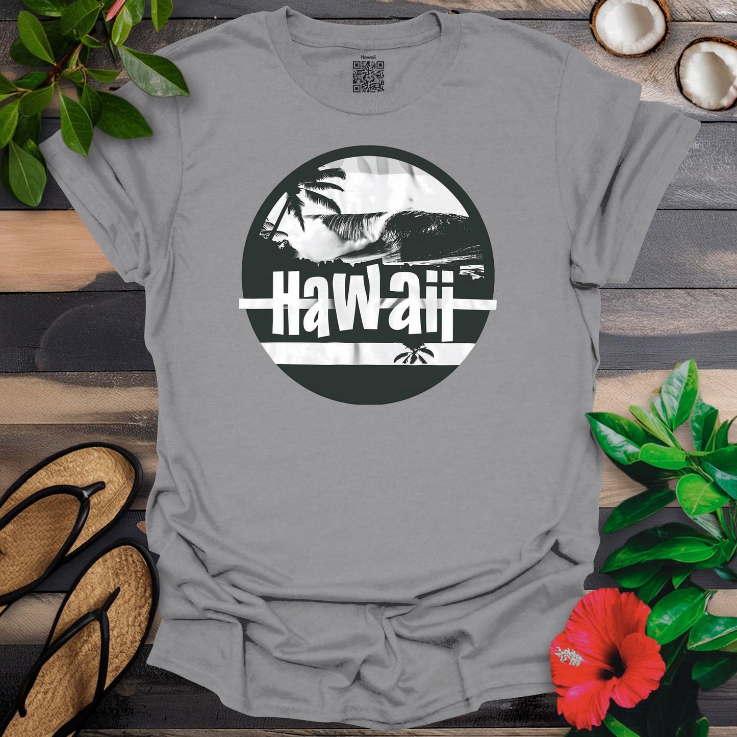 Hawaii Surf BW T-Shirt