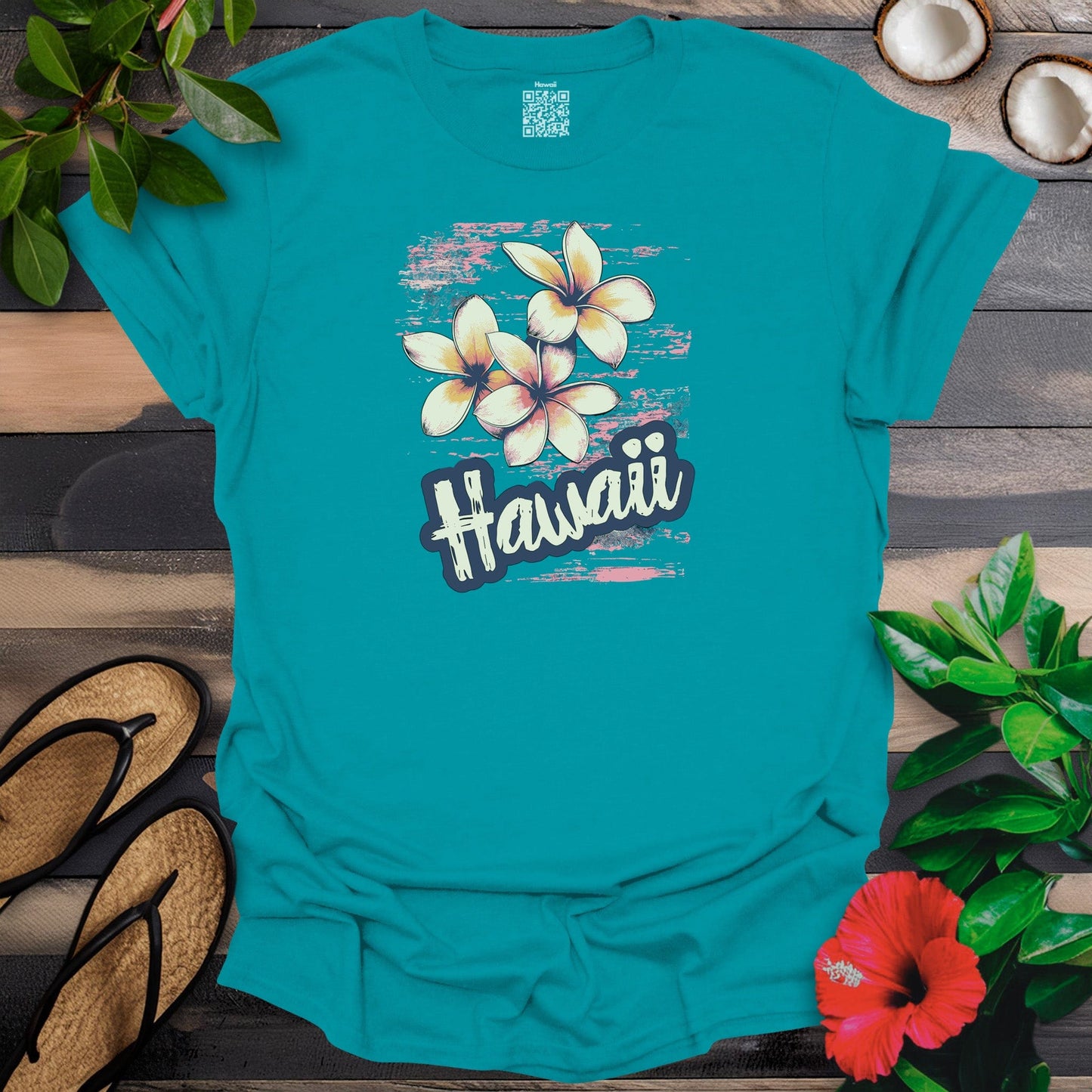 Hawaii and flower T-Shirt