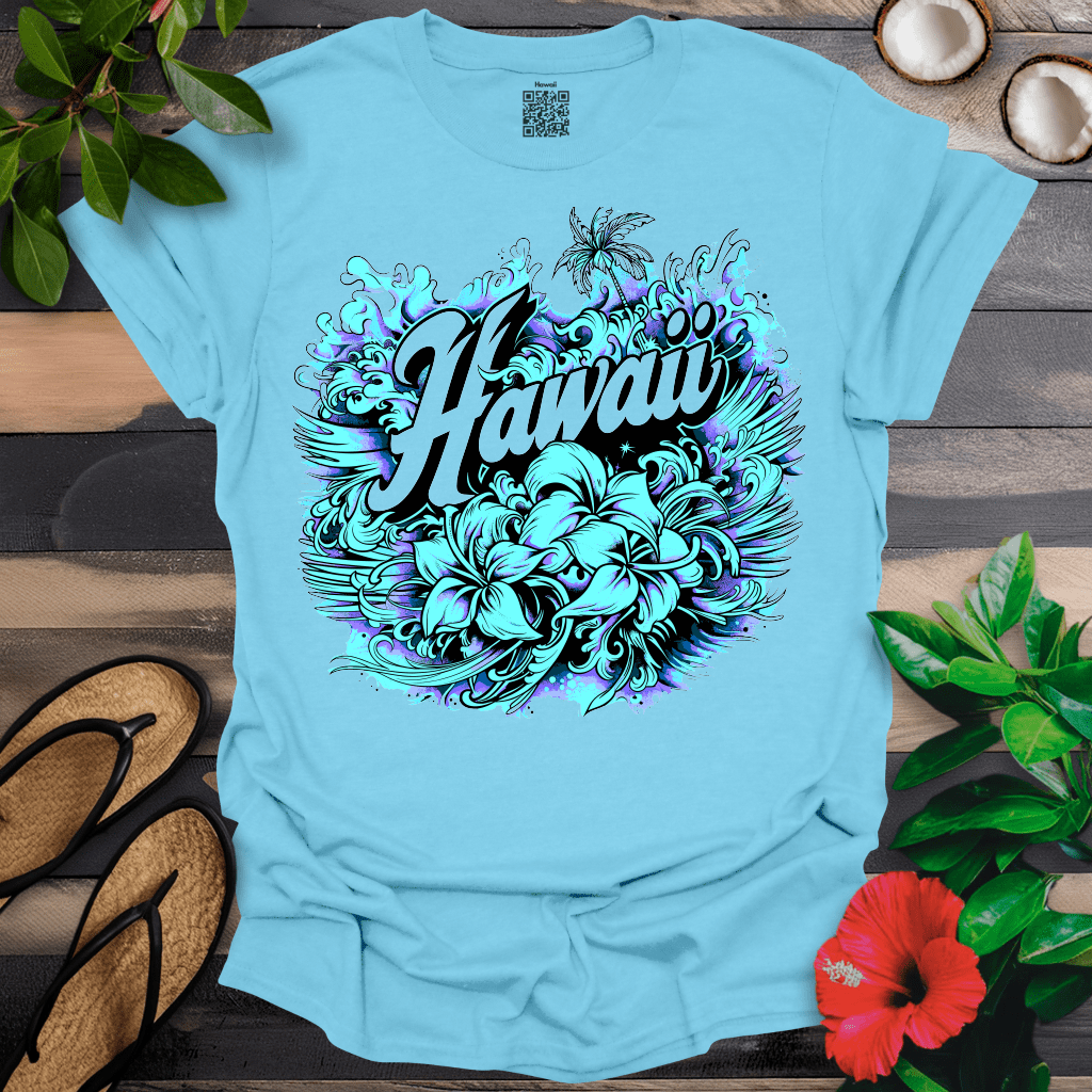 Fresh Blue Hibiscus T-Shirt