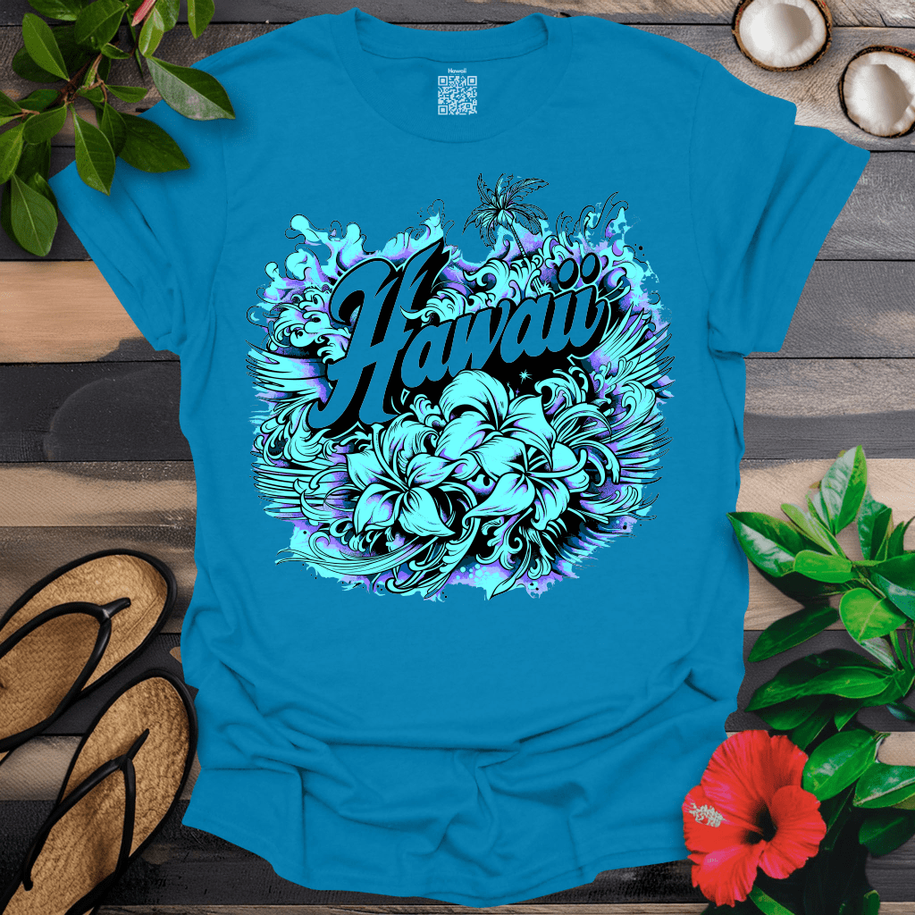 Fresh Blue Hibiscus T-Shirt