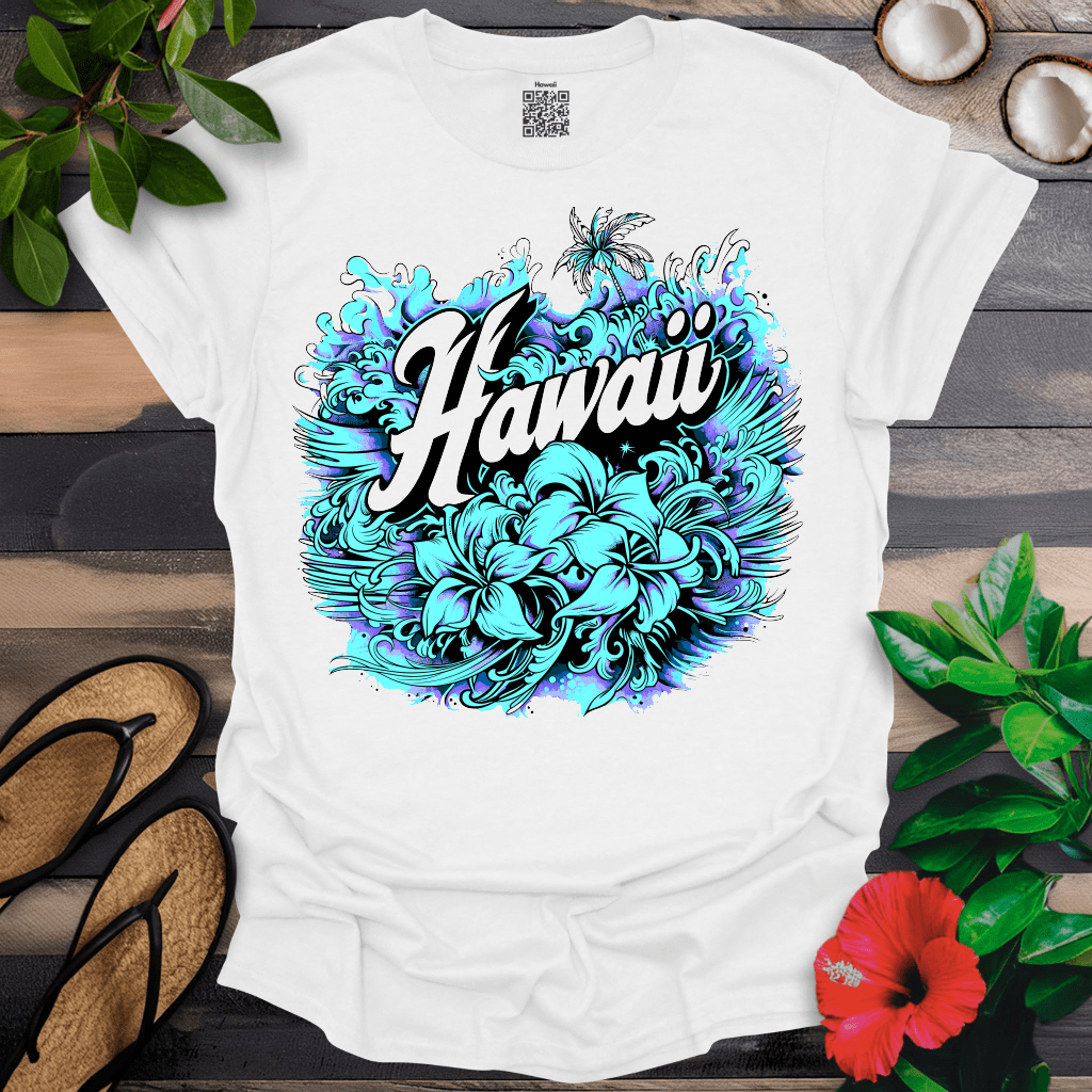 Fresh Blue Hibiscus T-Shirt