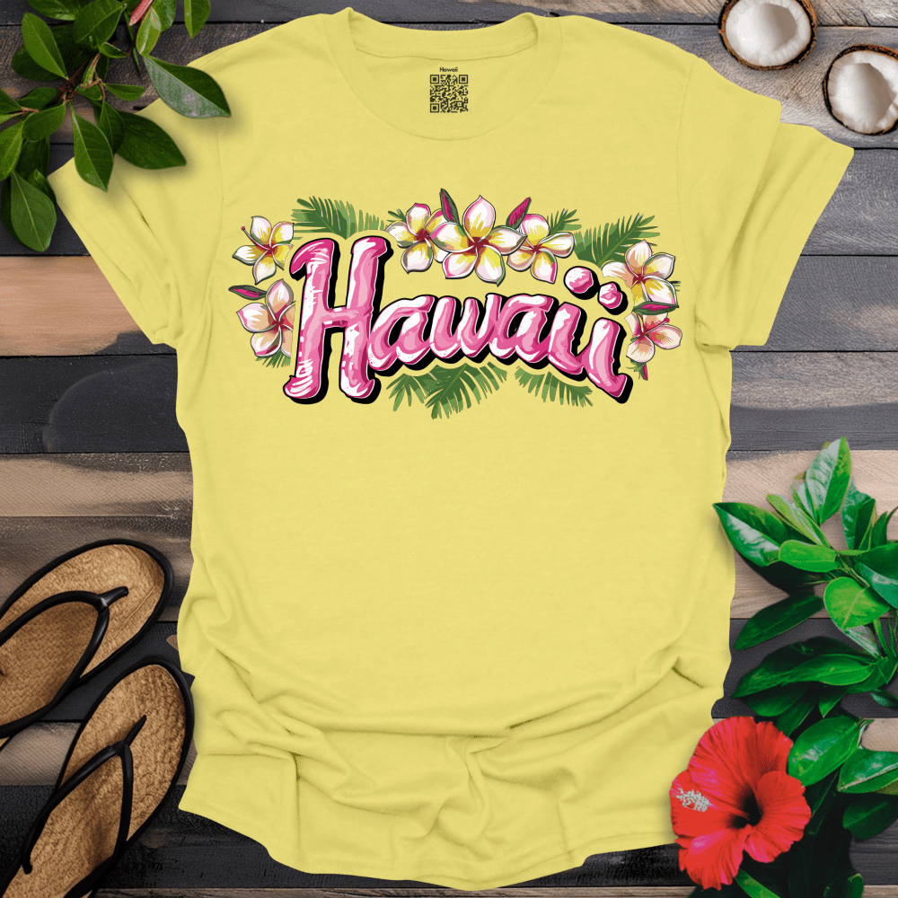 Hawaii Pink and Yellow Title T-Shirt