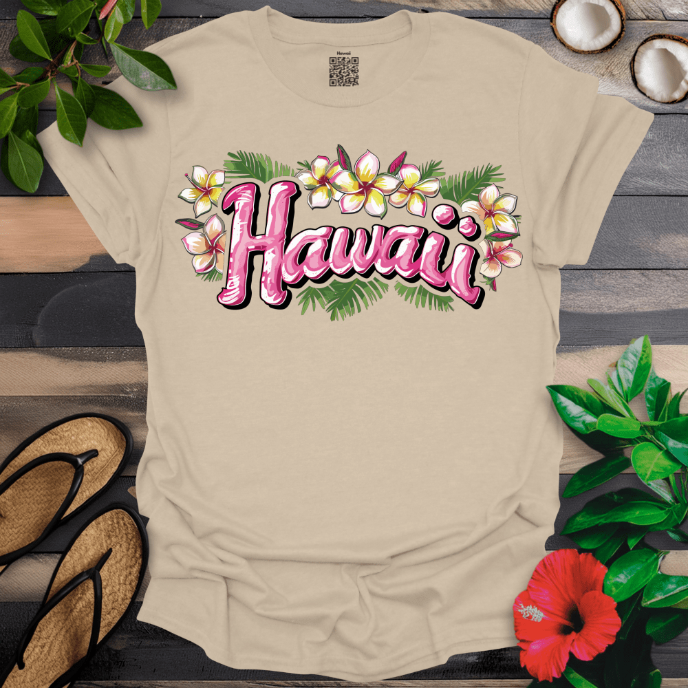 Hawaii Pink and Yellow Title T-Shirt