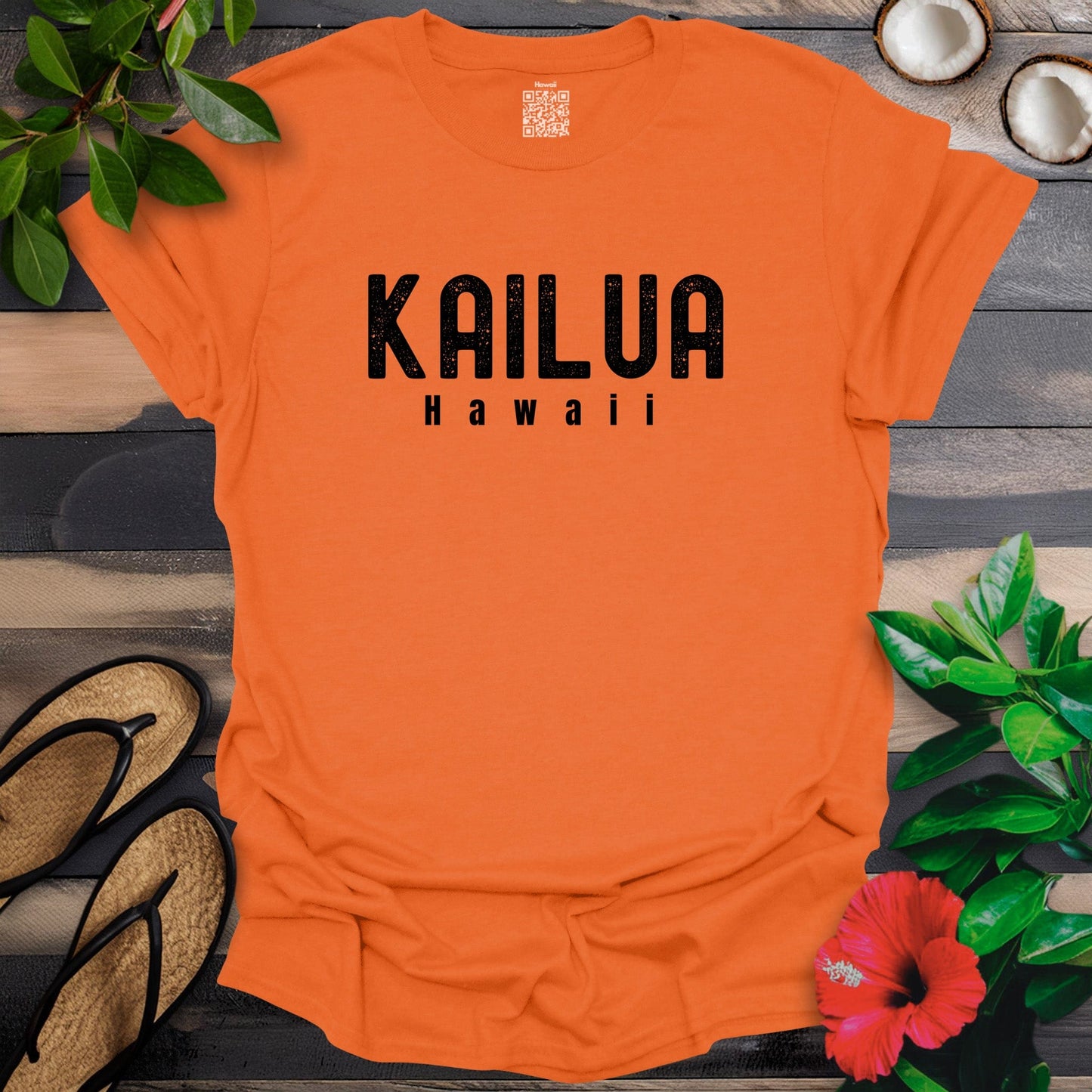 Kailua Hawaii Bold Black T-Shirt