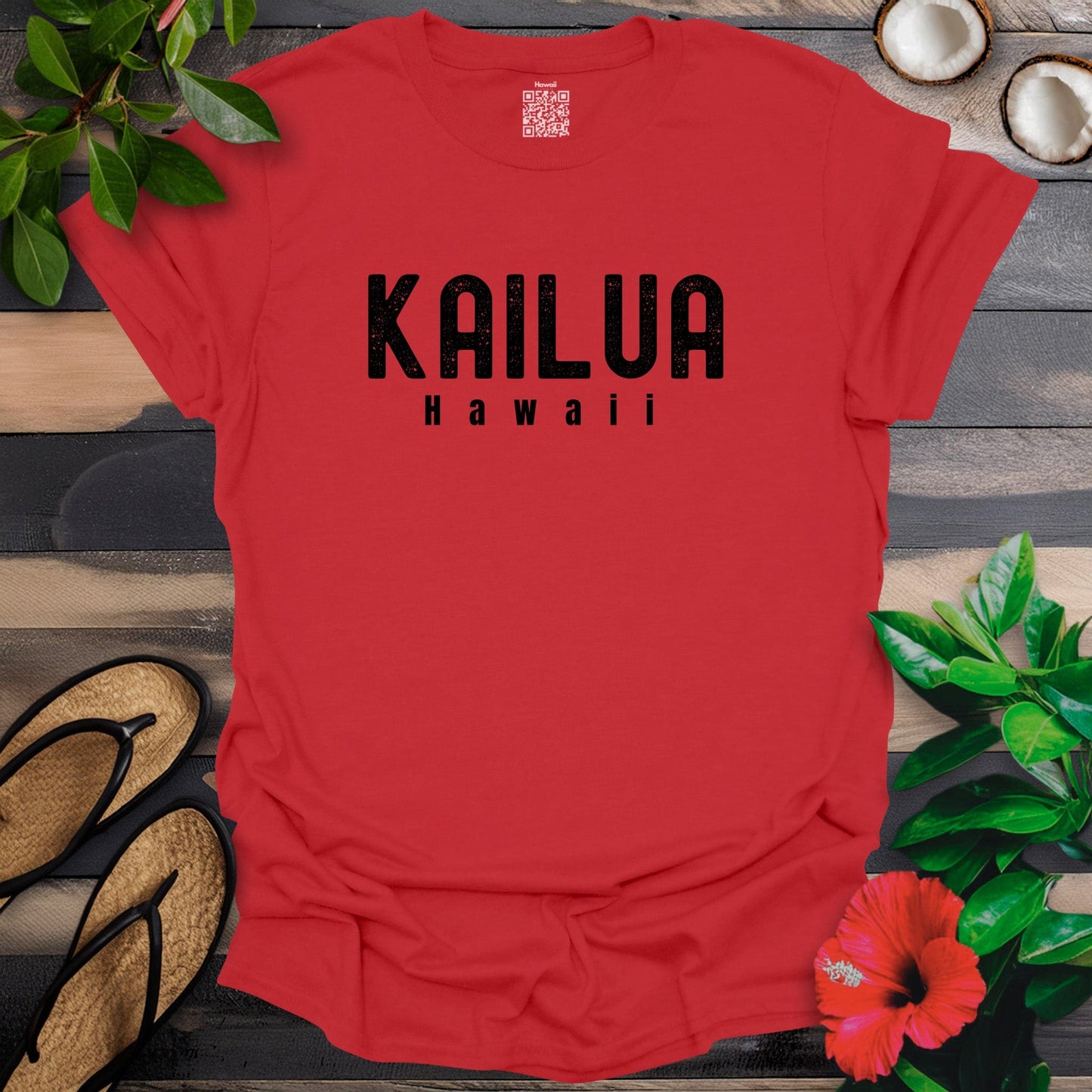 Kailua Hawaii Bold Black T-Shirt