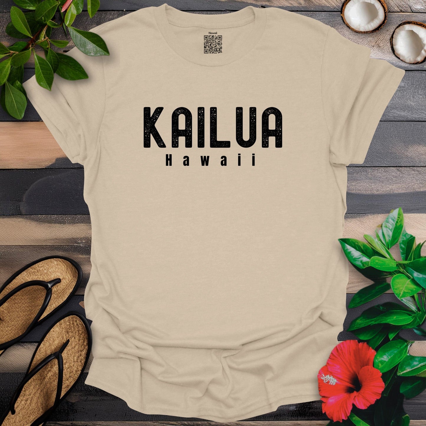 Kailua Hawaii Bold Black T-Shirt