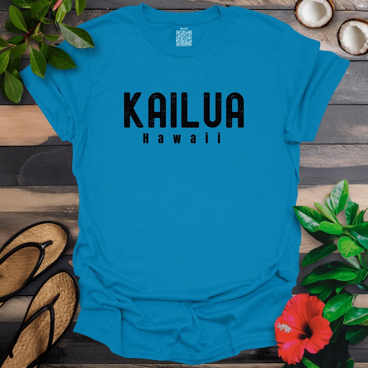 Kailua Hawaii Bold Black T-Shirt