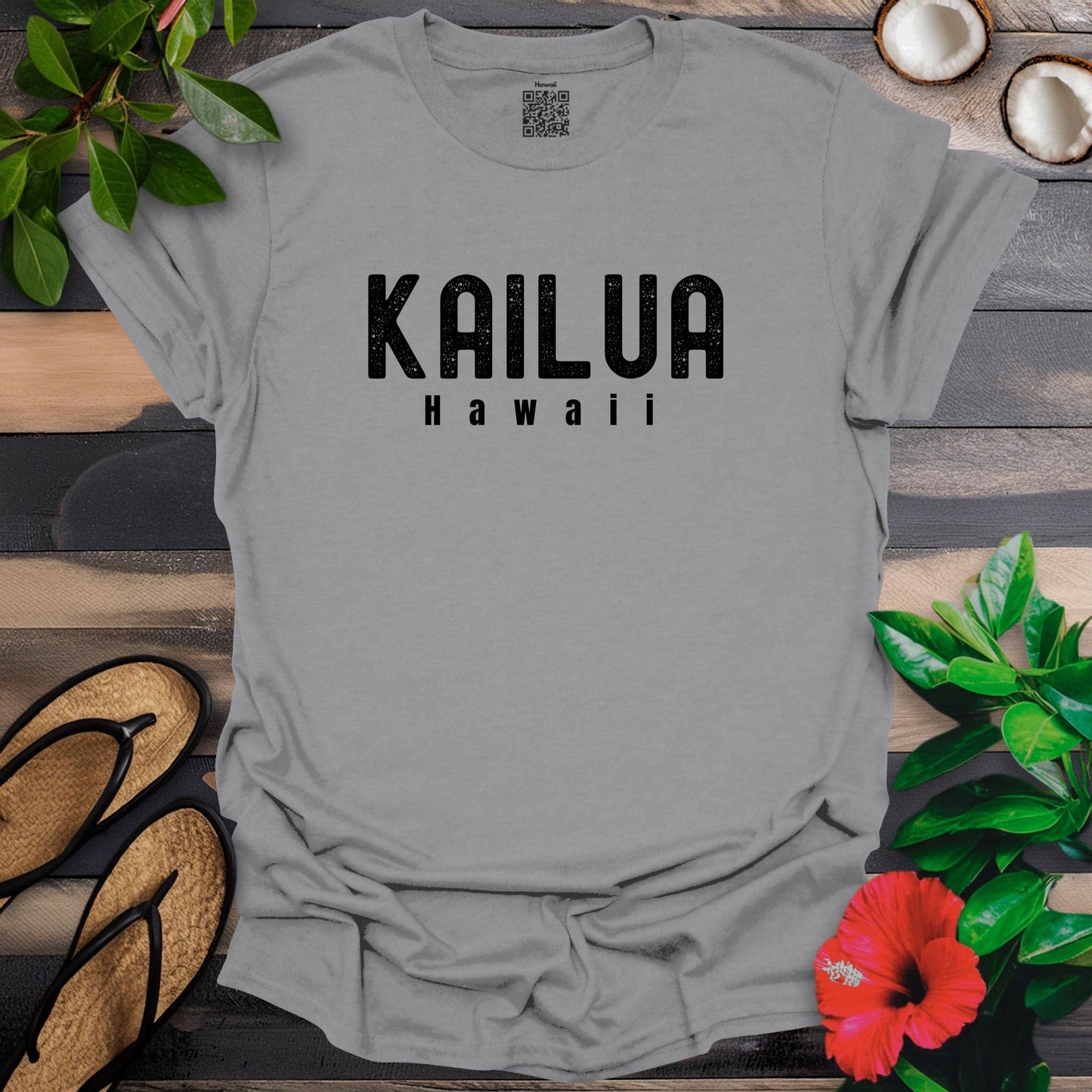 Kailua Hawaii Bold Black T-Shirt