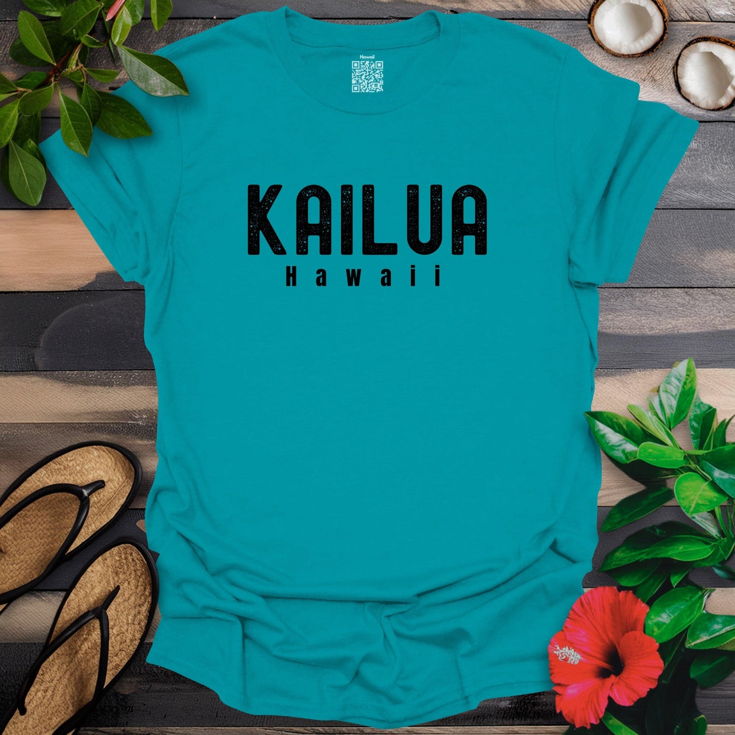 Kailua Hawaii Bold Black T-Shirt