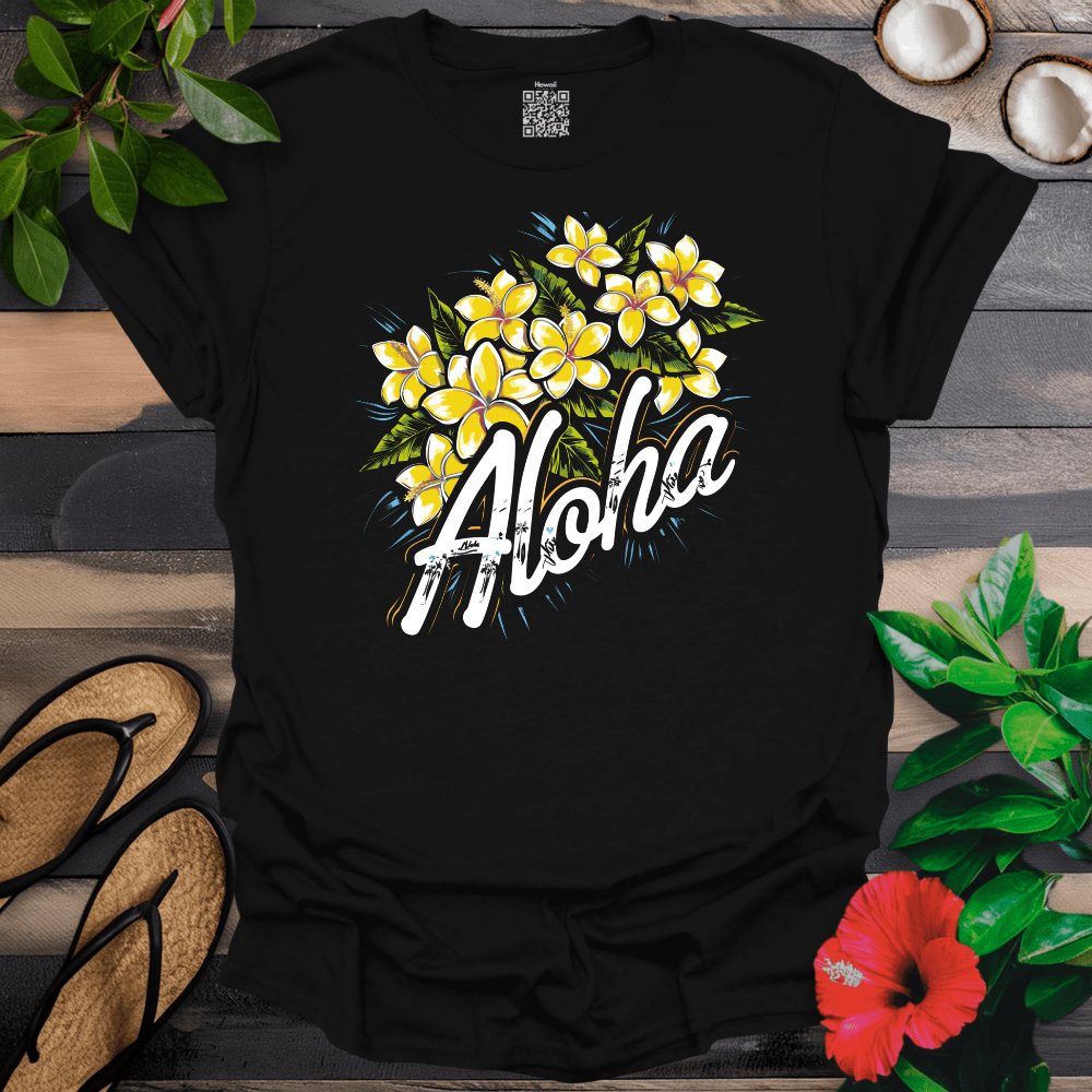 Yellow Plumeria Aloha T-Shirt