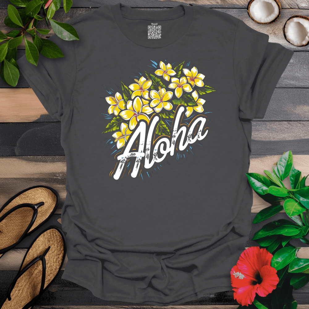 Yellow Plumeria Aloha T-Shirt