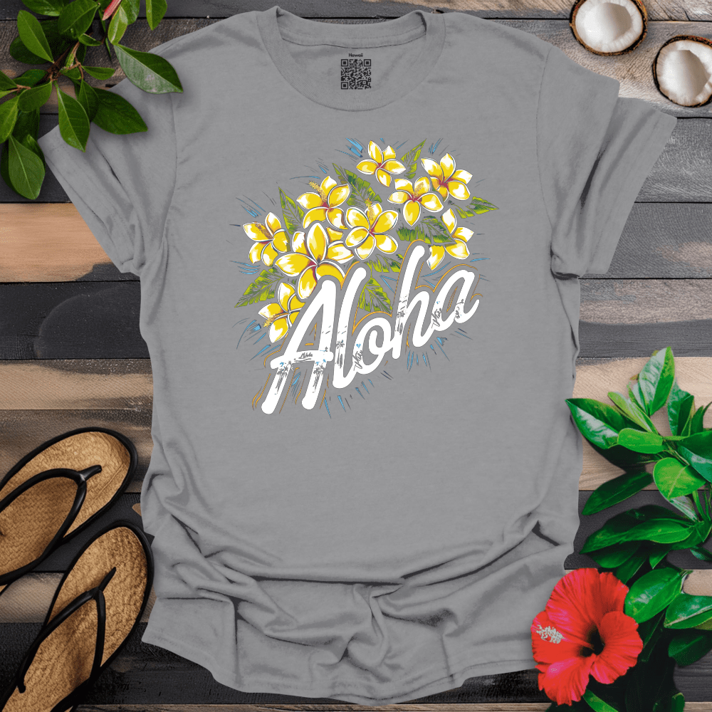 Yellow Plumeria Aloha T-Shirt