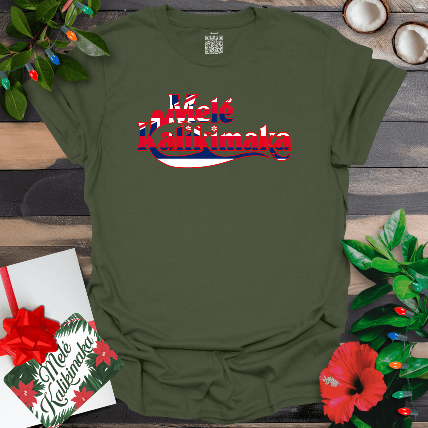 Mele Kalikimaka Flag T-Shirt